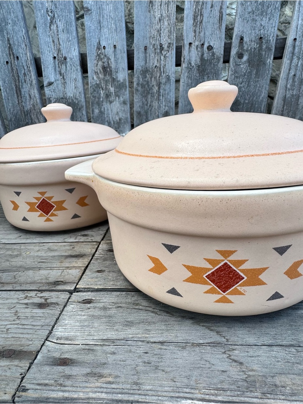 Vintage Treasure Craft Southwest Cookware Bundle - 2 Casserole Dishes